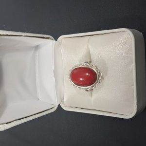 Sterling Silver Carnelian Ring Size 6 (4)